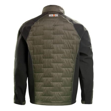 Herock Sandor Padded Jacket Khaki/ Black Premium Workwear Softshell With Hood