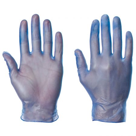 Supertouch Powdered Vinyl Gloves Blue