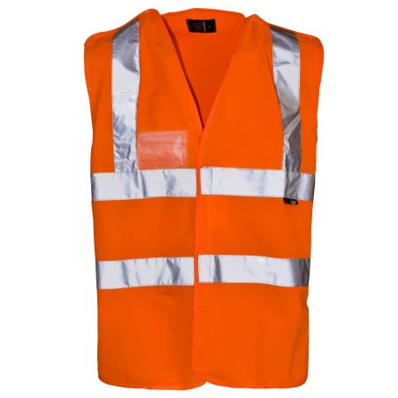 Supertouch Hi Vis Orange Pull Apart Vest with ID Pocket