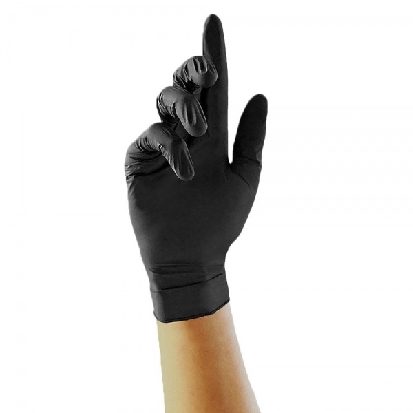 Unigloves Select Black Disposable Nitrile Tatoo Gloves - Medical Grade- Powder Free