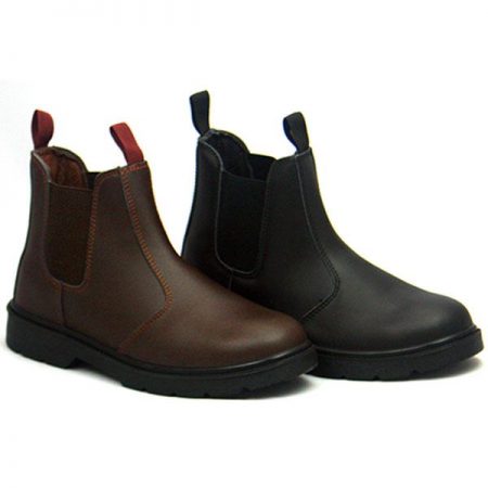 BlackRock Double Stitched Dealer Safety Toe Boots in Black and Brown
