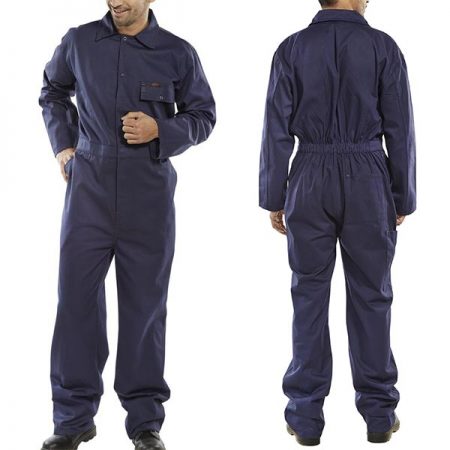 click workwear cotton drill boilersuit in navy