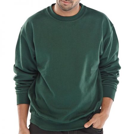 click workwear polycotton sweatshirt in green