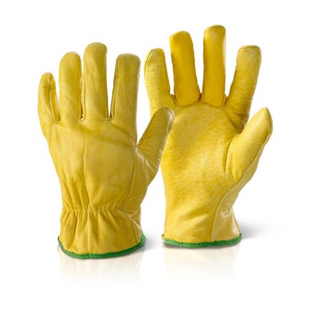 Yellow drivers gloves