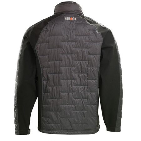 Herock Sandor Padded Jacket Anthracite/ Black Premium Workwear Softshell With Hood