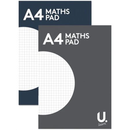 U. A4 Maths Pad Ideal for Maths and Design Homework