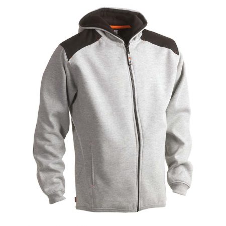 herock juno zip-front hoodie in light grey