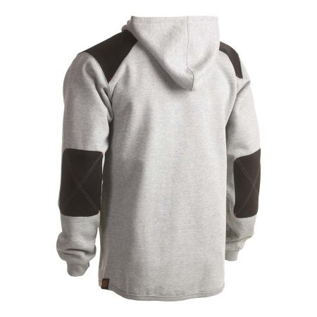 herock juno zip-front hoodie in light grey reverse