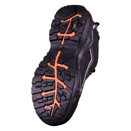 herock metron safety shoes black and orange sole