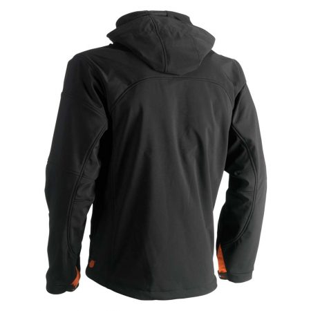 herock poseidon softshell zip-front jacket in black reverse