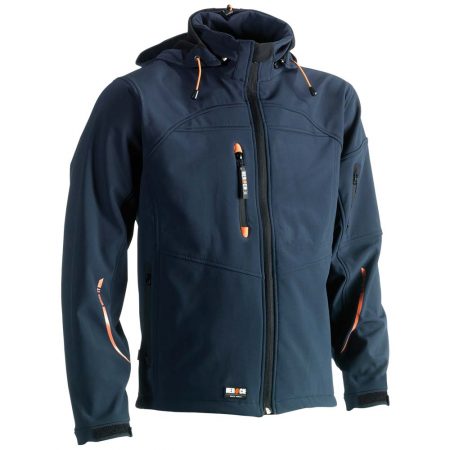 herock poseidon softshell zip-front jacket in navy