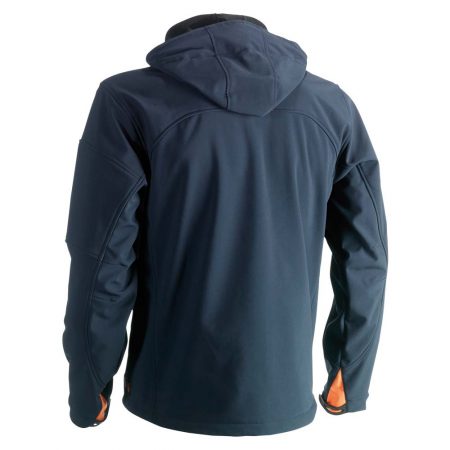 herock poseidon softshell zip-front jacket in navy reverse