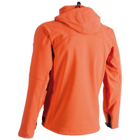 herock poseidon softshell zip-front jacket in orange reverse
