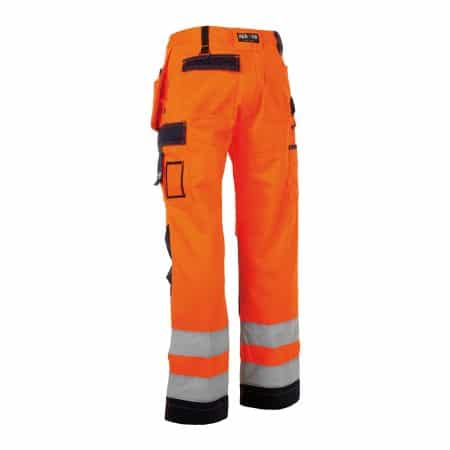 herock orange and navy hi vis trousers reverse