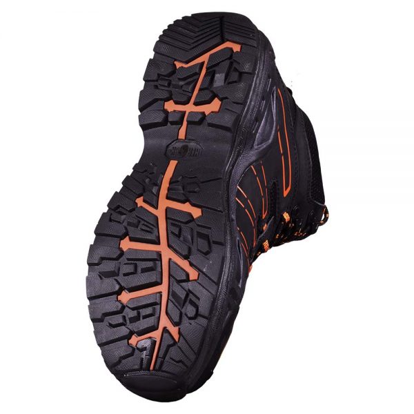 herock thallo safety boots black and orange sole