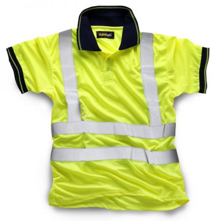 standsafe hi vis polo shirt in yellow