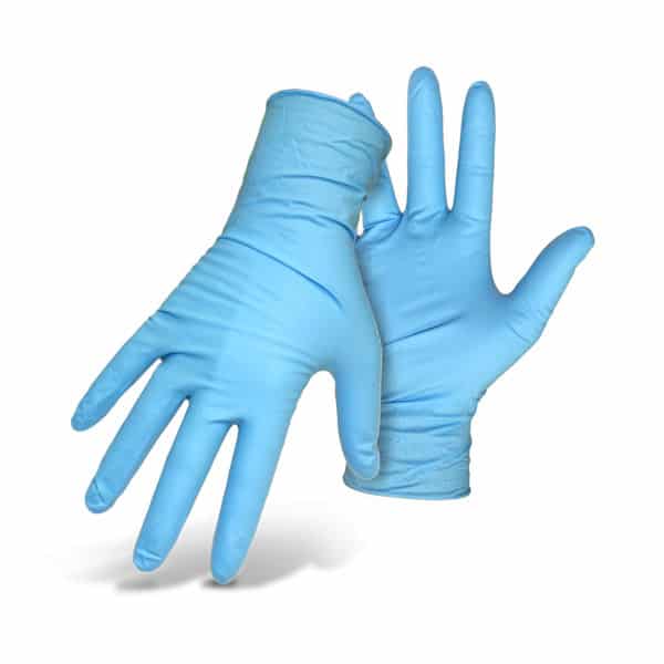 unigloves unicare soft nitrile gloves in blue